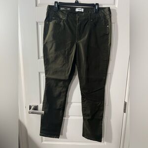 Sonoma Goods for Life Women's Jeans Color Olive Green Size 14